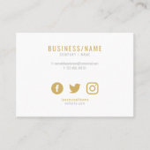 Visitenkarte für muffige weiße und goldene soziale (Vorderseite)