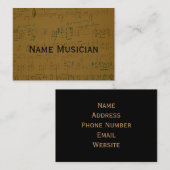 Visitenkarte für Musiker (Vorne/Hinten)