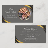 Visitenkarte für Nageltechniker - Chic, Editable D (Vorne/Hinten)