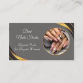 Visitenkarte für Nageltechniker - Chic, Editable D (Vorderseite)