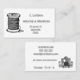 Visitenkarte für nähendes Geschäft