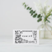 Visitenkarte für Nähgewebe FabricatedFrames.com (Stehend Vorderseite)