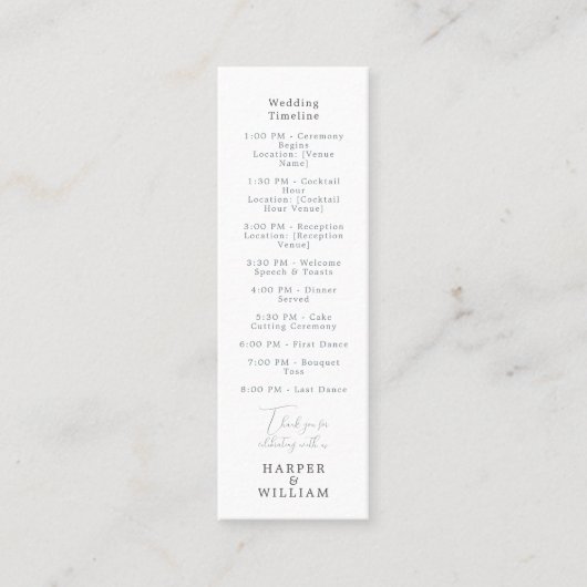 Visitenkarte für nautische Hochzeiten (Vorderseite)