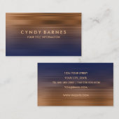 Visitenkarte für Navy und Copper Strip (Vorne/Hinten)