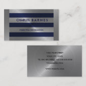 Visitenkarte für Navy und Silver Strip (Vorne/Hinten)