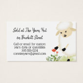 Visitenkarte für niedliche Schaf-Strickfaser (Rückseite)