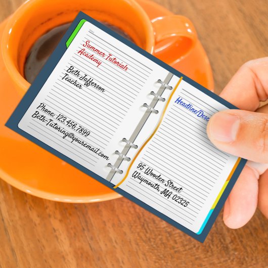 Visitenkarte für Notebooks