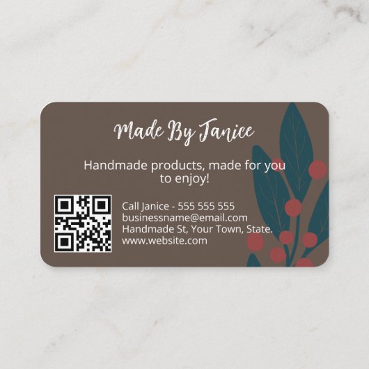 Visitenkarte für Oberflächenmuster-Designer (Rückseite)