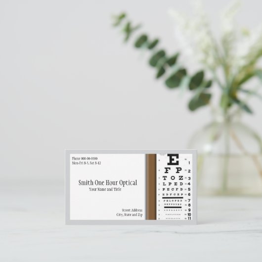 Visitenkarte für Optometristen (Stehend Vorderseite)