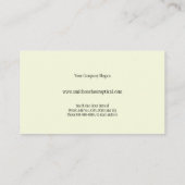 Visitenkarte für Optometristen (Rückseite)