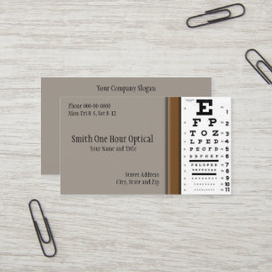 Visitenkarte für Optometristen