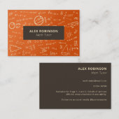 Visitenkarte für Orange und Black Mathe (Vorne/Hinten)