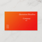 Visitenkarte für orangefarbene Gradienten (Rückseite)