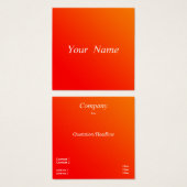 Visitenkarte für orangefarbene Gradienten (Vorne & Hinten)