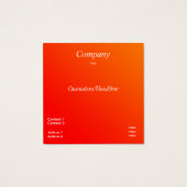 Visitenkarte für orangefarbene Gradienten (Rückseite)