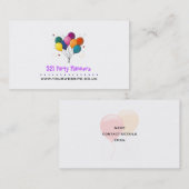 Visitenkarte für Party-Planner (Logo "Ballon/Stars (Vorne/Hinten)