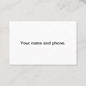 Visitenkarte für Personal Trainer (Rückseite)