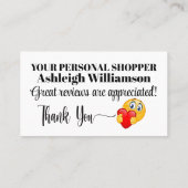 Visitenkarte für PERSONENKÄUFER (Rückseite)