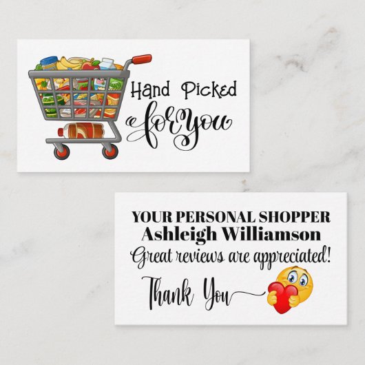 Visitenkarte für PERSONENKÄUFER (Vorne/Hinten)