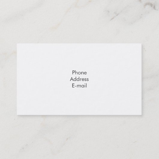 Visitenkarte für Pferde (Rückseite)