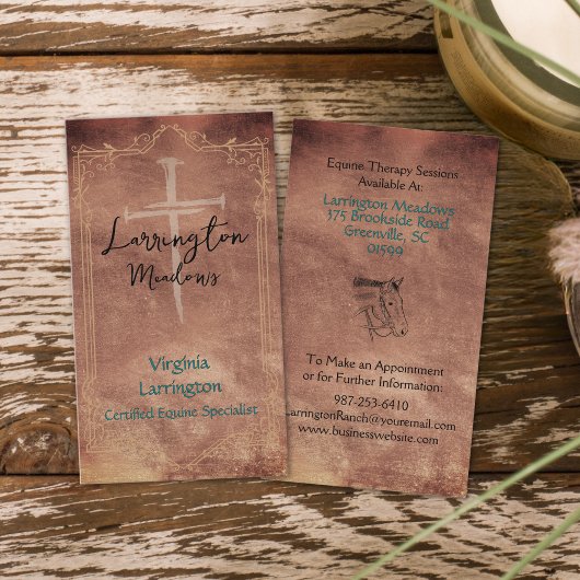 Visitenkarte für Pferderücken-Ranch-Logo