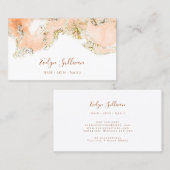 Visitenkarte für Pfirsichmarmor (Vorne/Hinten)