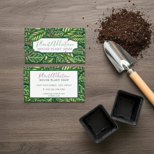 Visitenkarte für Pflanze im Haus