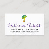 Visitenkarte für Pilzschädel (Rückseite)