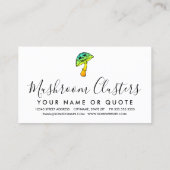 Visitenkarte für Pilzschädel (Rückseite)