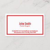 Visitenkarte für Plastikchirurgen an der Grenze (Vorderseite)