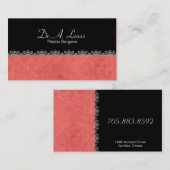 Visitenkarte für Plastikchirurgen - rosa Spitzen (Vorne/Hinten)