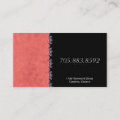 Visitenkarte für Plastikchirurgen - rosa Spitzen (Rückseite)