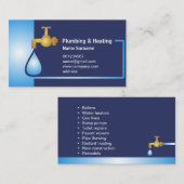 Visitenkarte für plombierenden u. erhitzenmeister (Vorne/Hinten)