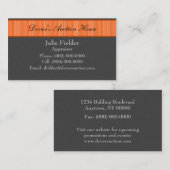 Visitenkarte für polierte Streifen, grau und orang (Vorne/Hinten)