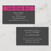 Visitenkarte für polierte Streifen, grau und rosa (Vorne/Hinten)