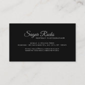 Visitenkarte für Portrait Fotografen (Rückseite)