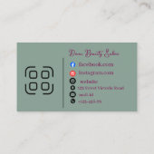Visitenkarte für professionelle Braut-Make-up-Arti (Rückseite)