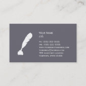 Visitenkarte für Quill Pen und Ink Bottle (Vorderseite)