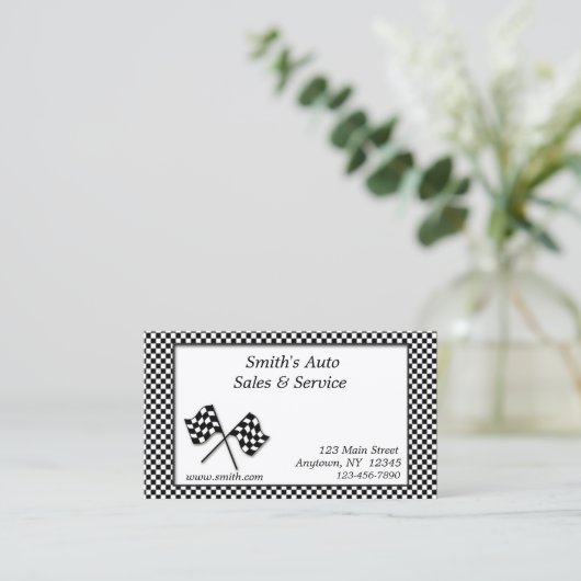 Visitenkarte für Racing Flags (Stehend Vorderseite)