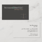 Visitenkarte für Rechtsanwälte mit dem Logo "Scale (Vorne/Hinten)