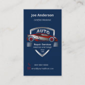 Visitenkarte für Red and Silver Car Logo (Vorderseite)