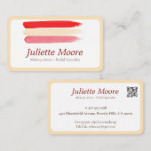 Visitenkarte für Red Brush Makeup Artist (Vorne/Hinten)