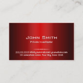 Visitenkarte für Red Metal Investigator (Vorderseite)