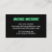 Visitenkarte für Reifenfotografie (Rückseite)