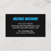 Visitenkarte für Reifenfotografie (Rückseite)