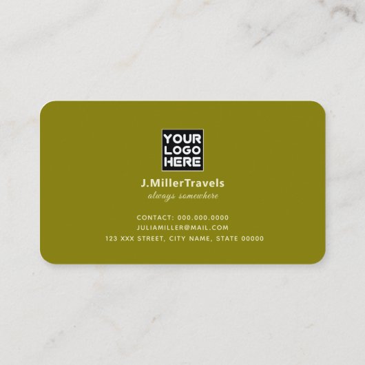 Visitenkarte für Reiseführer (Rückseite)