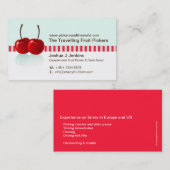 Visitenkarte für Reisende mit Backpacker Obstpeich (Vorne/Hinten)