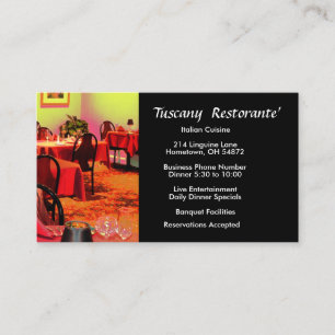 Visitenkarte für Restaurants