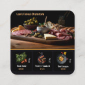 Visitenkarte für Restaurants mit Eintrittspassette (Vorderseite)