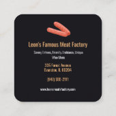 Visitenkarte für Restaurants mit Eintrittspassette (Rückseite)